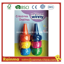 3D Animal Finger Crayon 6PCS para crianças Paint Gift